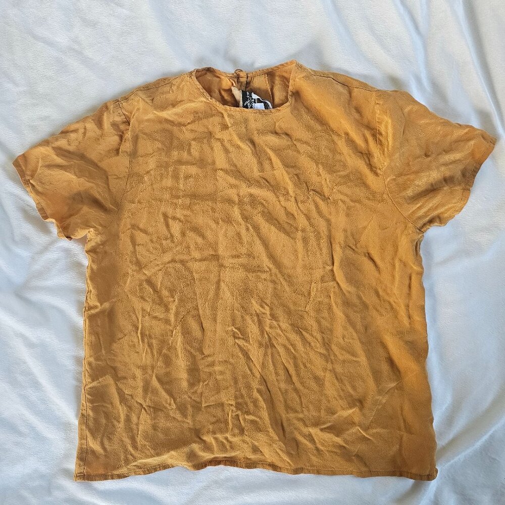 Laura & Jayne Petite Mustard Yellow Crew Neck Top
